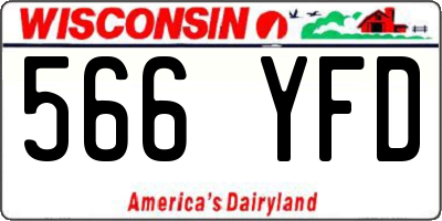 WI license plate 566YFD