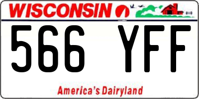 WI license plate 566YFF
