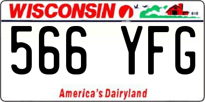 WI license plate 566YFG