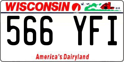 WI license plate 566YFI