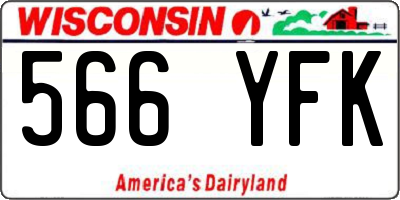 WI license plate 566YFK