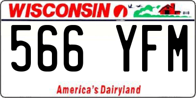 WI license plate 566YFM