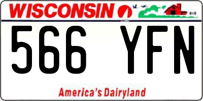 WI license plate 566YFN