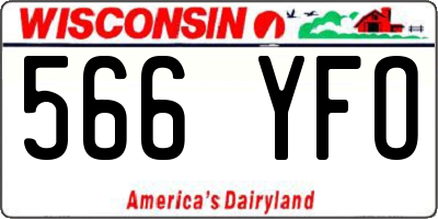 WI license plate 566YFO