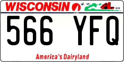WI license plate 566YFQ