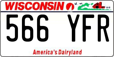 WI license plate 566YFR