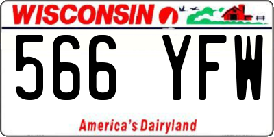 WI license plate 566YFW