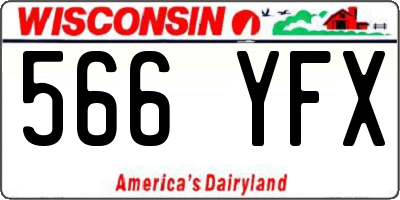 WI license plate 566YFX