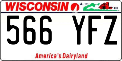 WI license plate 566YFZ