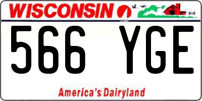 WI license plate 566YGE