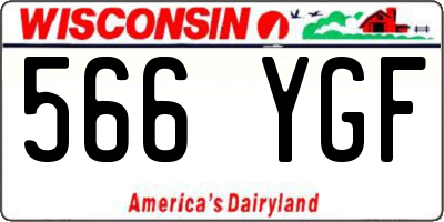 WI license plate 566YGF