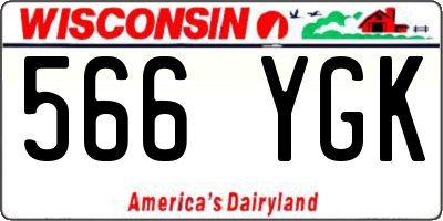 WI license plate 566YGK