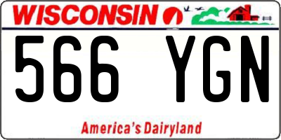 WI license plate 566YGN