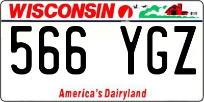 WI license plate 566YGZ