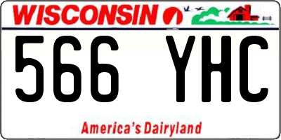 WI license plate 566YHC