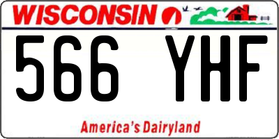 WI license plate 566YHF