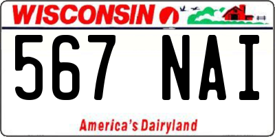 WI license plate 567NAI