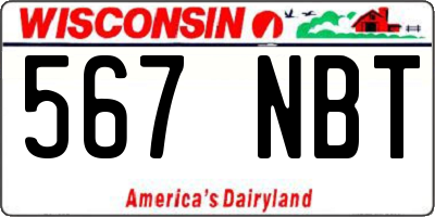 WI license plate 567NBT