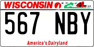 WI license plate 567NBY