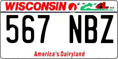 WI license plate 567NBZ
