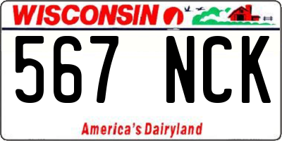 WI license plate 567NCK
