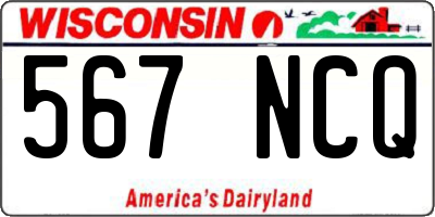 WI license plate 567NCQ
