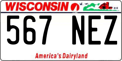 WI license plate 567NEZ