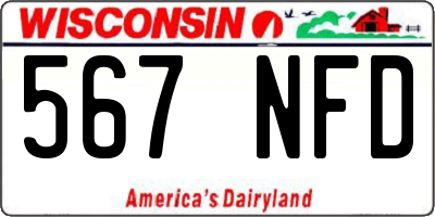 WI license plate 567NFD