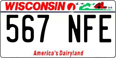 WI license plate 567NFE