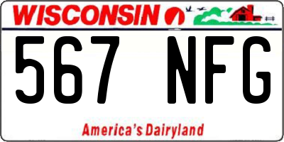 WI license plate 567NFG