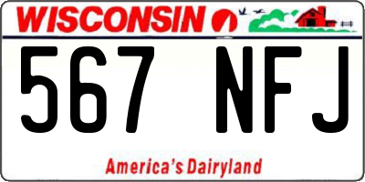 WI license plate 567NFJ
