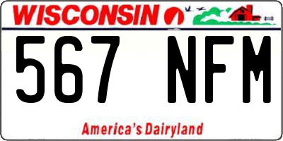 WI license plate 567NFM