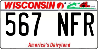 WI license plate 567NFR