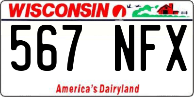WI license plate 567NFX