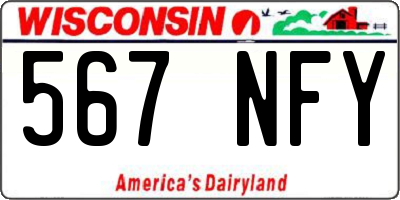 WI license plate 567NFY
