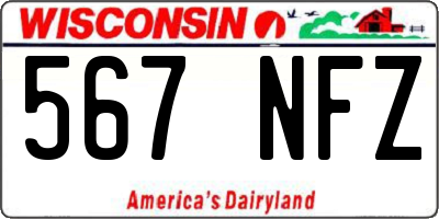 WI license plate 567NFZ