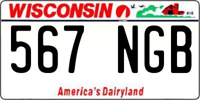 WI license plate 567NGB