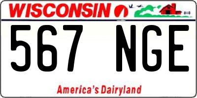 WI license plate 567NGE