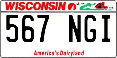 WI license plate 567NGI