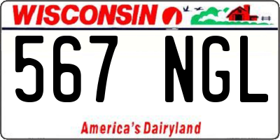 WI license plate 567NGL