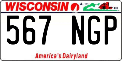 WI license plate 567NGP