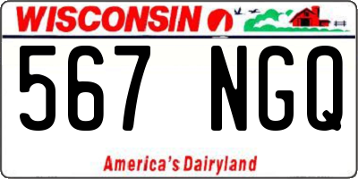 WI license plate 567NGQ