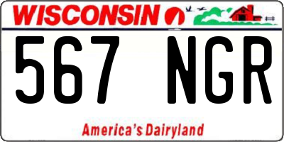 WI license plate 567NGR