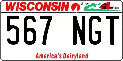 WI license plate 567NGT