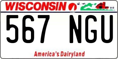 WI license plate 567NGU