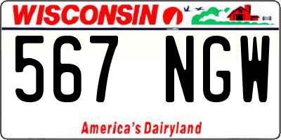 WI license plate 567NGW