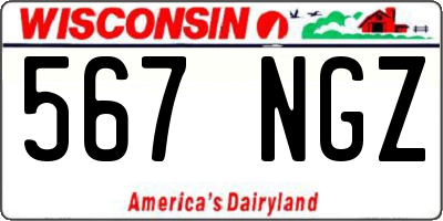 WI license plate 567NGZ
