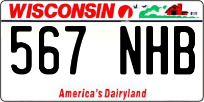 WI license plate 567NHB