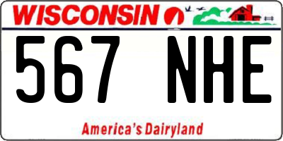 WI license plate 567NHE