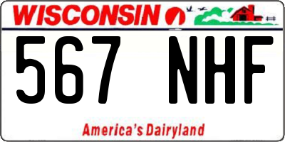 WI license plate 567NHF